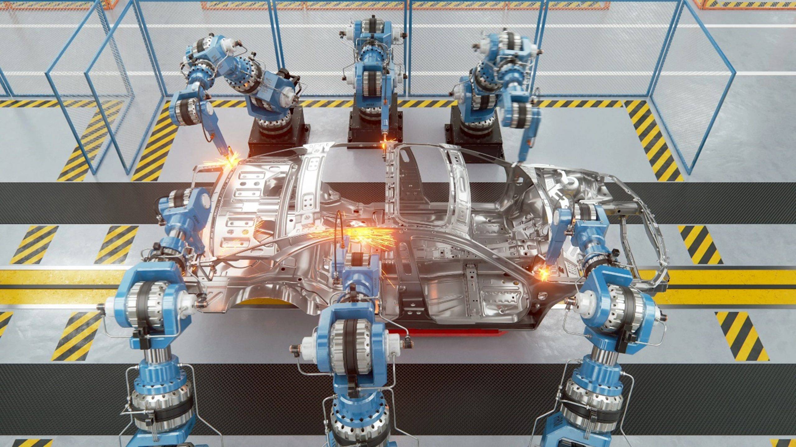 ربات های جوشکار در صنعت خودروسازی